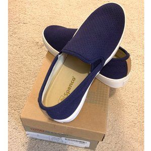 New Spenco Women's Celine Slip on Sneaker Patriot Blue Size 6